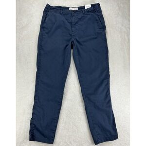 Billy Reid Mens 34 Blue Pants Cotton Blend Straight Leg Casual Chino Style